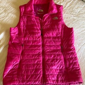 North Face hot pink lightweight vest